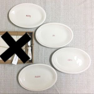 Rae Dunn Oval Plates (SET OF 4)