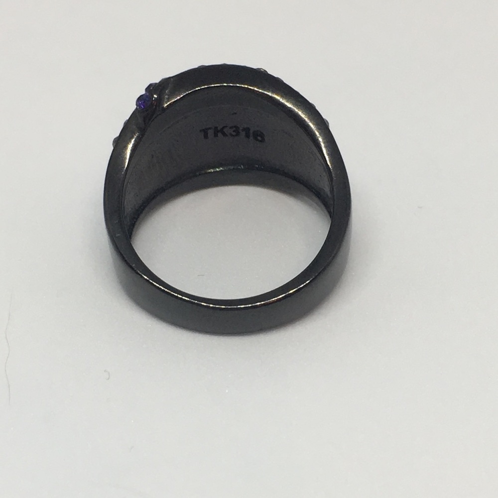 Purple rhinestone ring - Picture 3 of 5