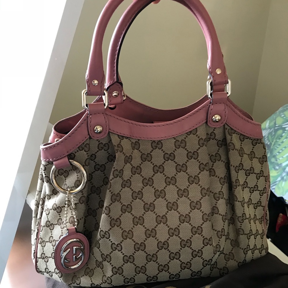 Authentic Gucci Sukey tote bag rose pink
