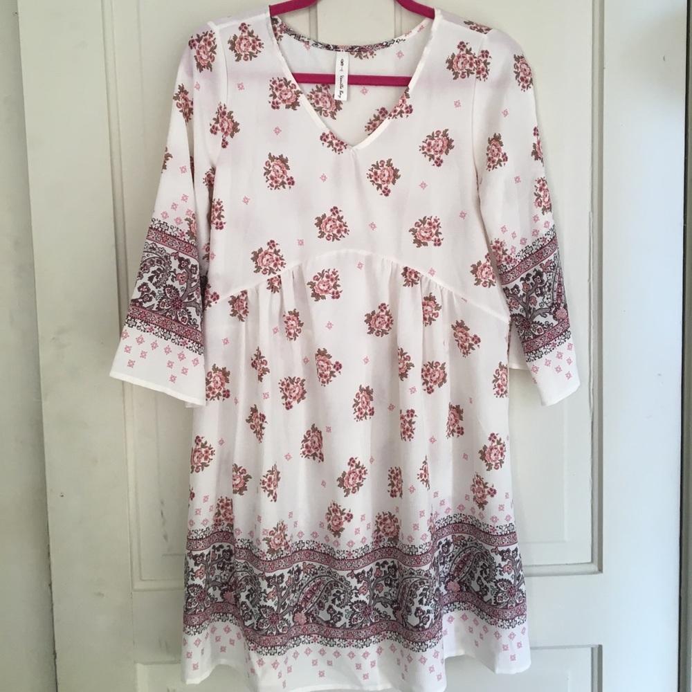 Vanilla Bay Floral Peasant Baby Doll Tunic