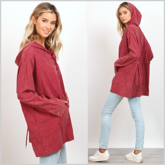 Lace Up Washed Hoodie - Picture 2 of 7