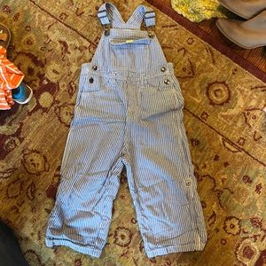 Boden railroad stripe overalls. 2-3T