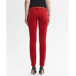 Banana Republic red velvet skinny pants 26