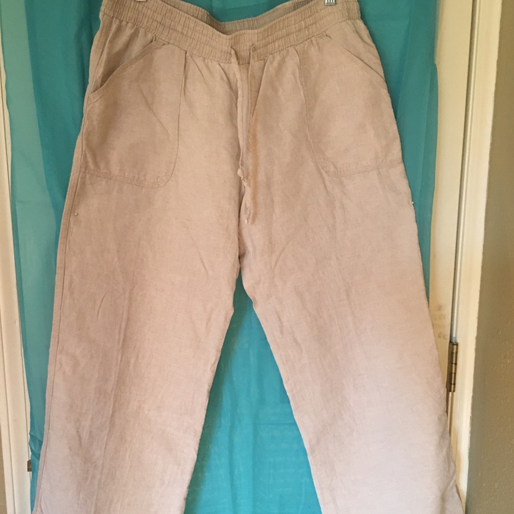 allen allen linen trousers
