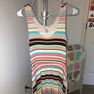 multi color striped dress