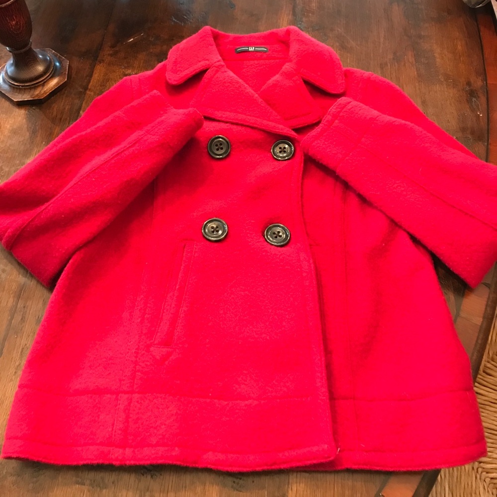 Gap Size Medium Red Double-Breasted Jacket - image 7
