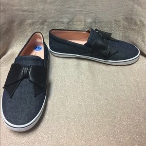 NEW!! Kate Spade Delise Denim Bow Slip-Ons