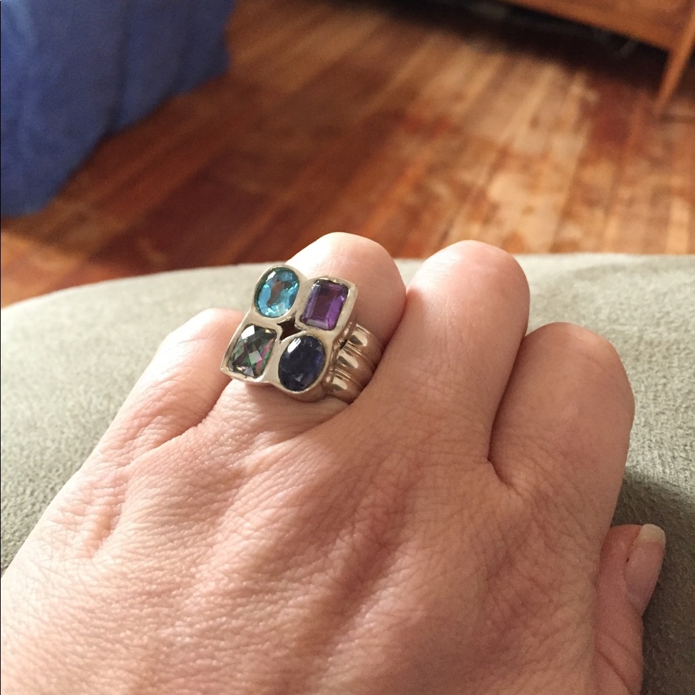 MULTI GEMSTONE STERLING RING