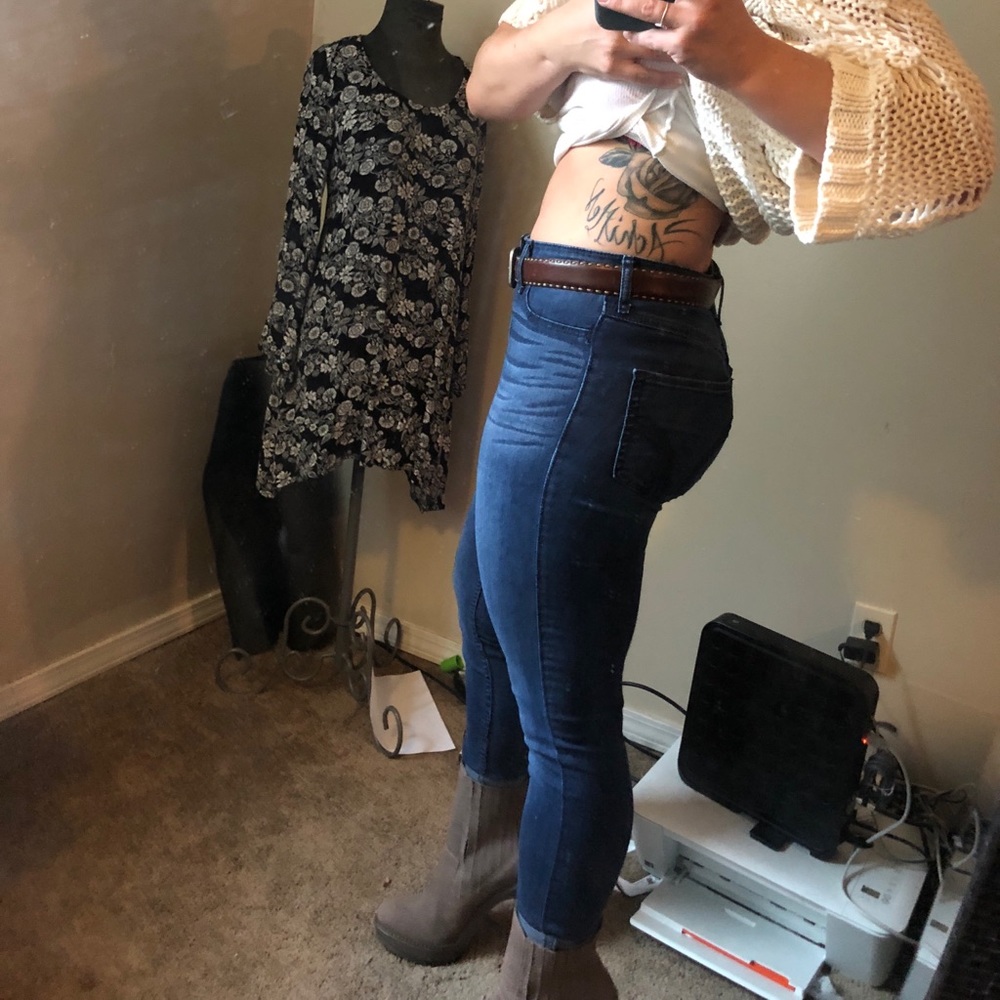 High waisted hollister skinny jeans
