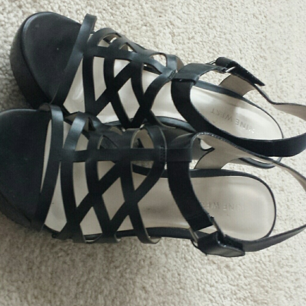 Nine west wedges. Have been worn a few times.
