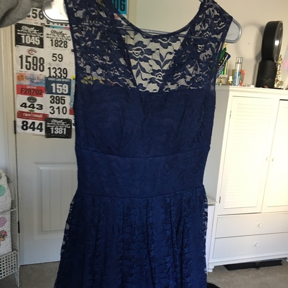 navy lace dress - Picture 2 of 2