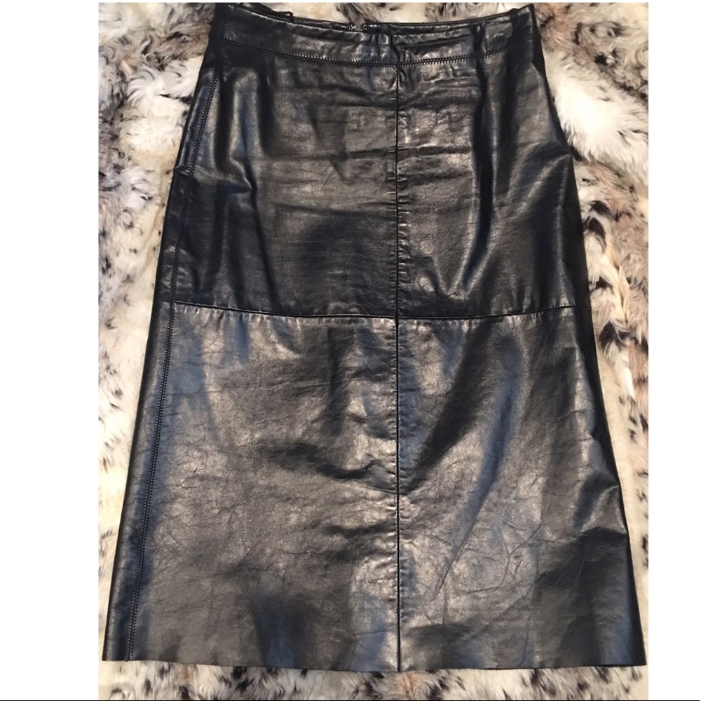 Vintage GAP Leather Collection - A line skirt