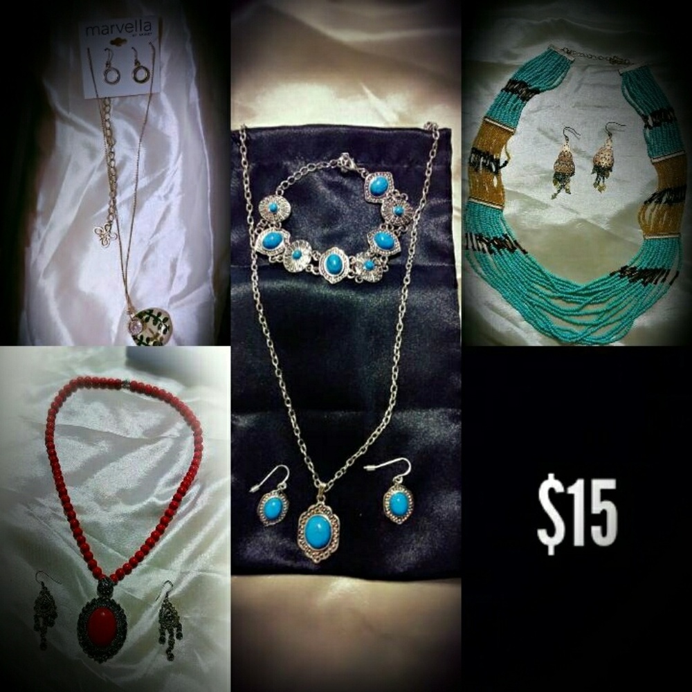 Neclaces and earrings