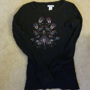 Lucky Brand long sleeved crewneck waffle top