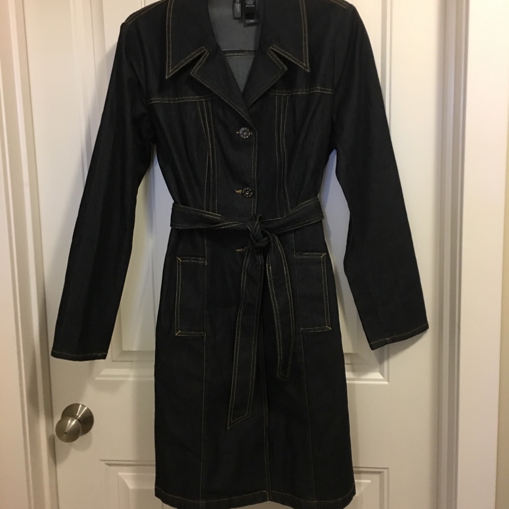 NWOT dark denim dress/coat
