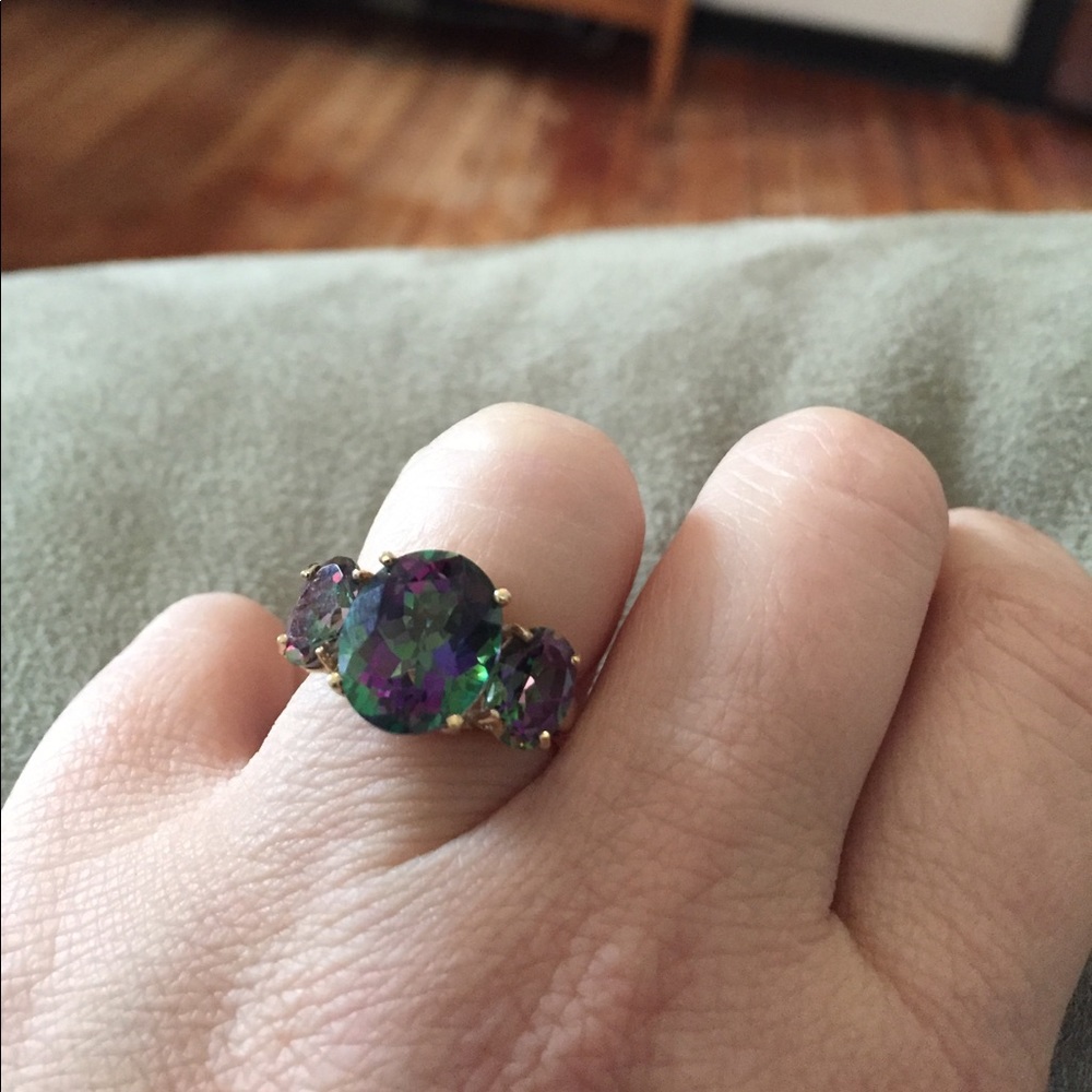 MYSTIC TOPAZ STERLING VERMEIL RING