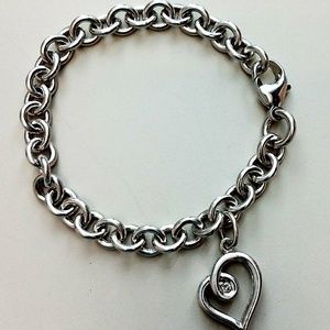 Kay Jewelers Sterling Silver Bracelet & heart char