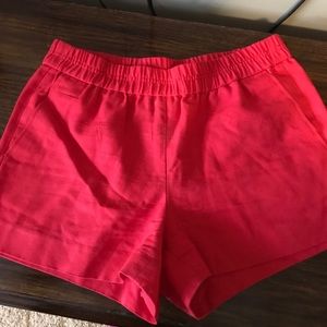 J. Crew Elastic Waist Red Shorts