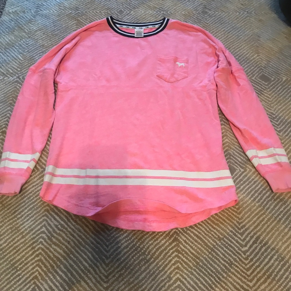 Long sleeve pink sweater shirt