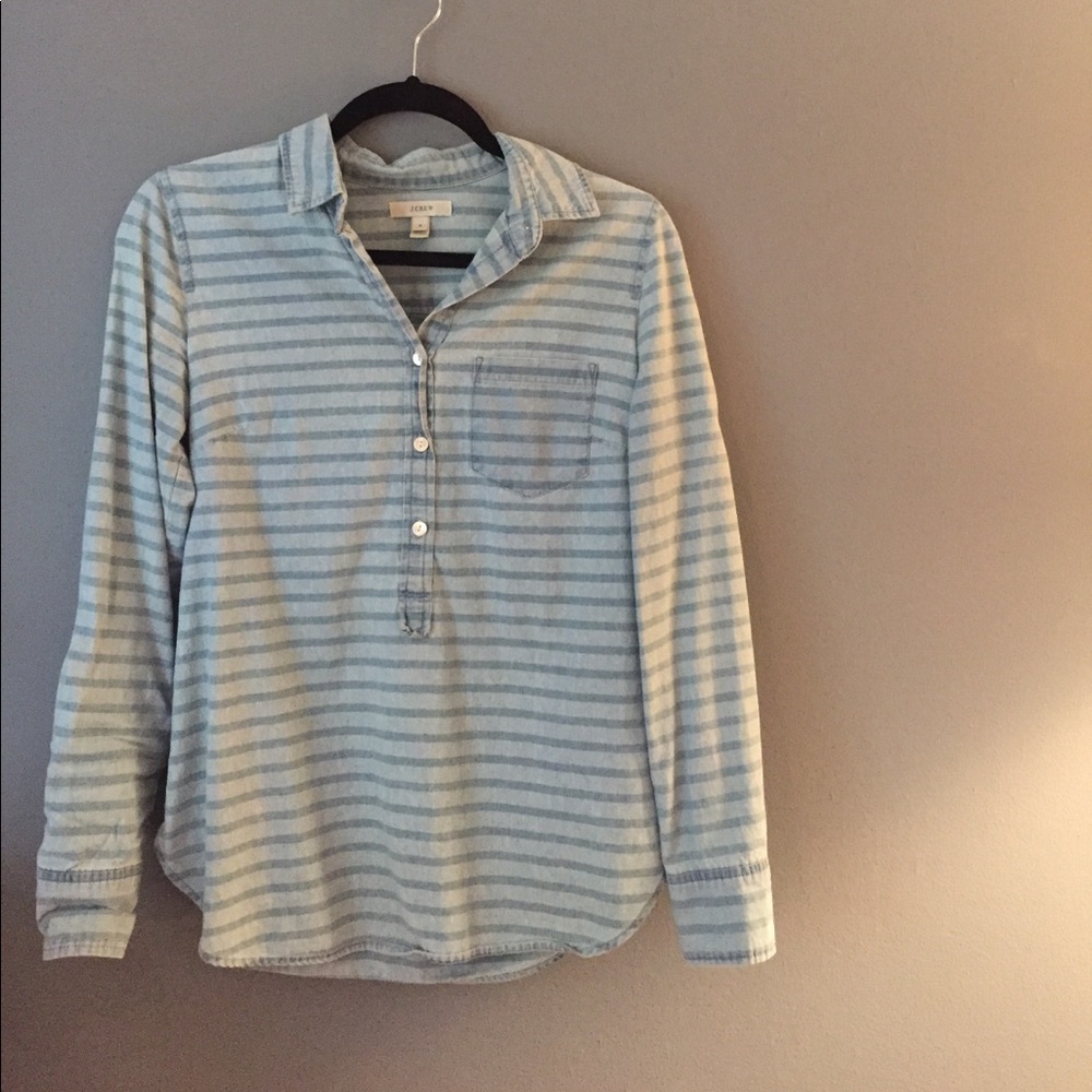Cotton JCrew Chambray Popover