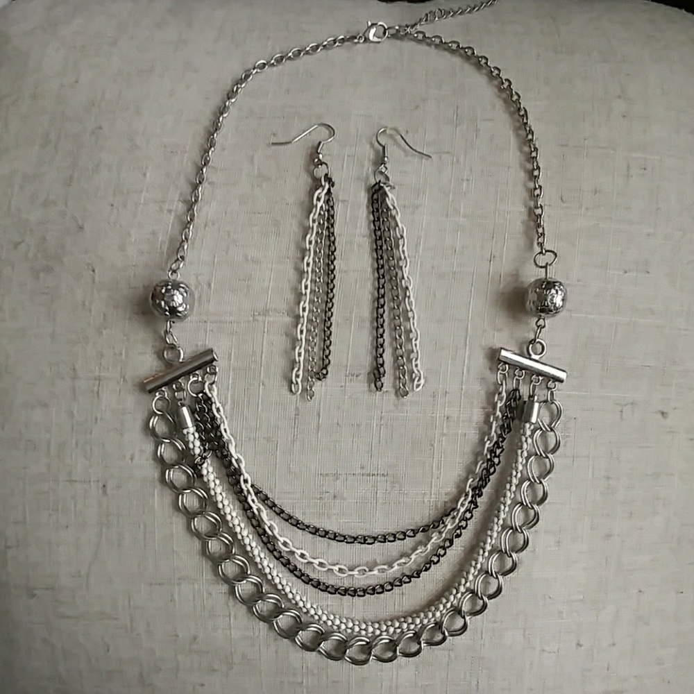 Necklace and earrings