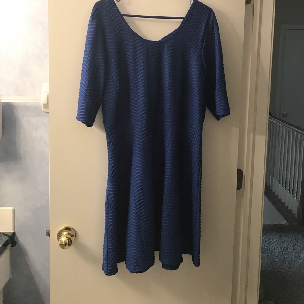 Royal blue holiday dress, size 16w