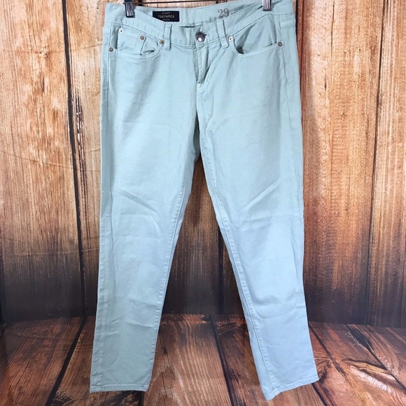J. Crew Denim - J Crew Jeans Toothpick Ankle Light Green