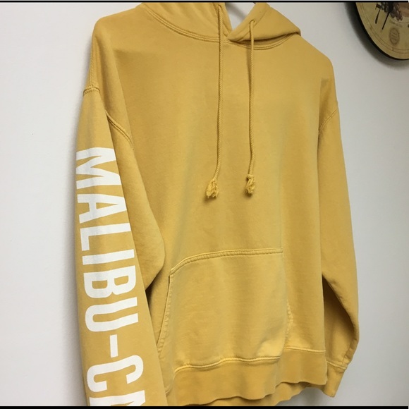 Brandy Melville Tops - Brandy Melville deep mustard yellow Malibu hoodie