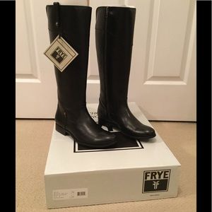 NWT Frye Melissa Tall Tab Black boots