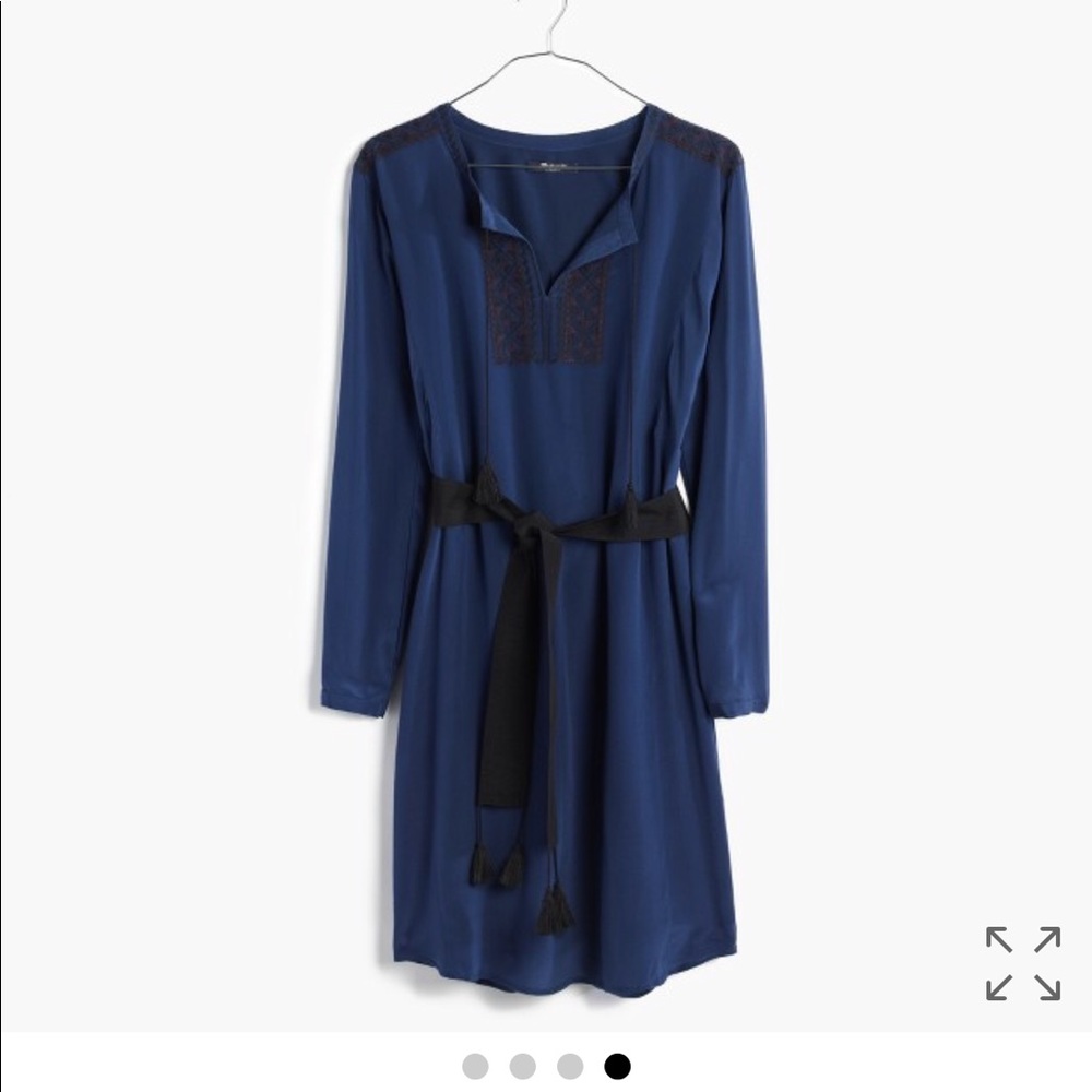 Madewell Silk Embroidered Prologue Dress