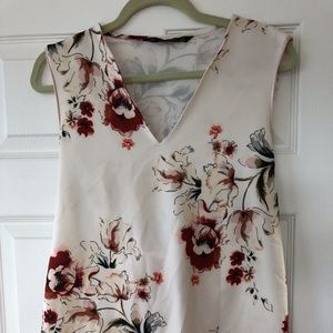 Zara Floral Top - Draped-scoop back - Size Medium