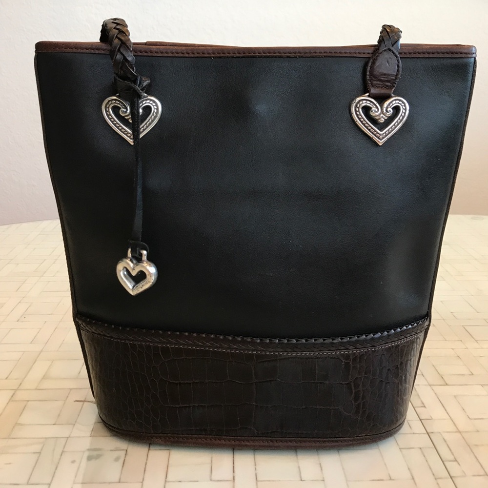 Brighton black and brown bucket large