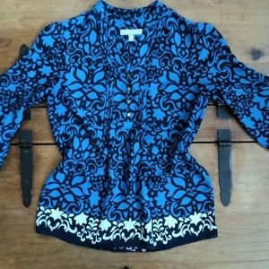 Banana Republic Beautiful Blue Floral Top