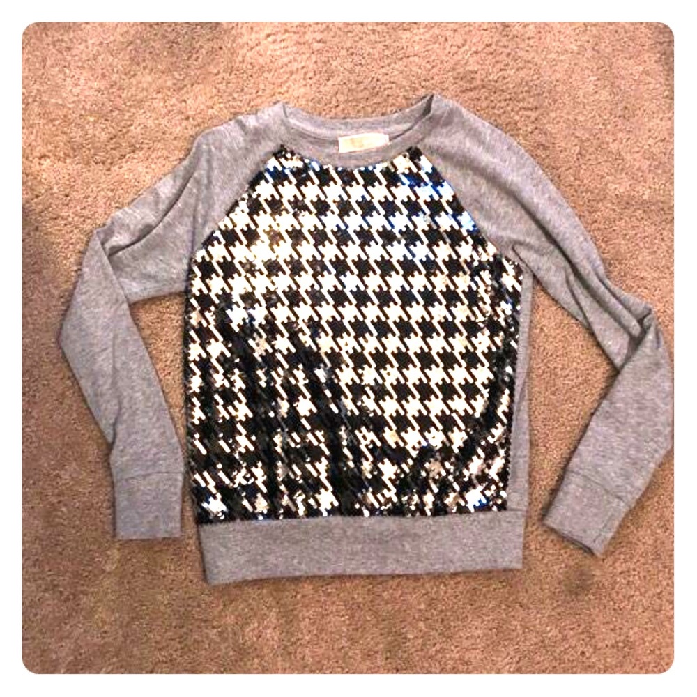 🎀 Michael Kors Gray Sequins Long Sleeve Shirt 🎀
