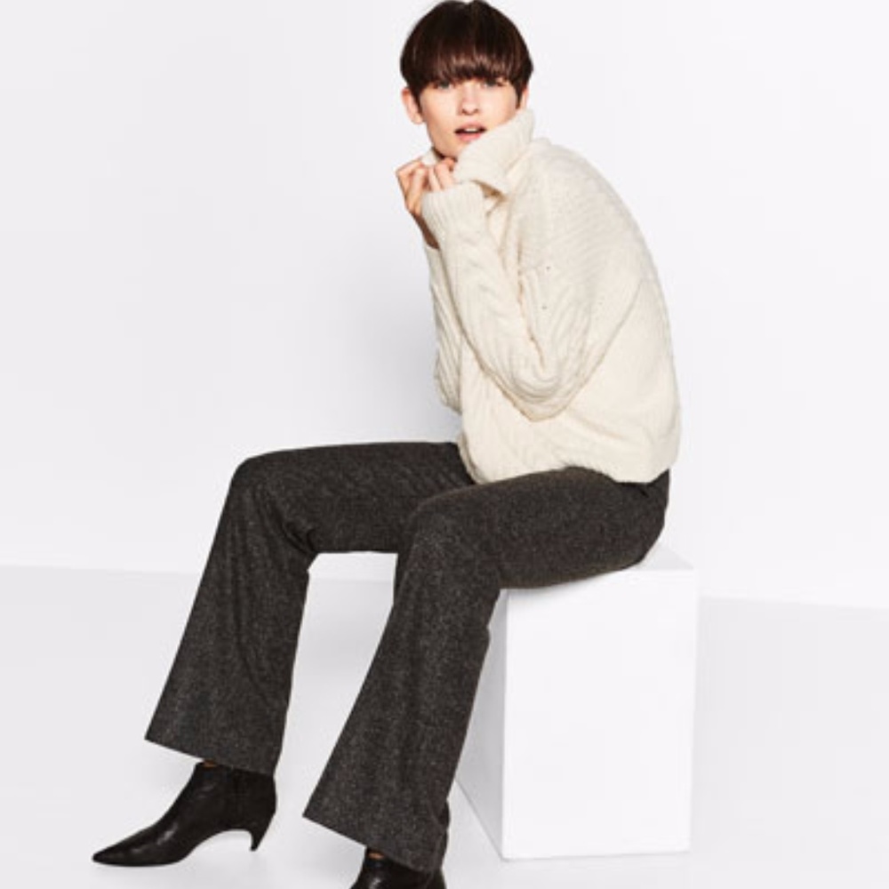 CHECKED WOOL TROUSERS