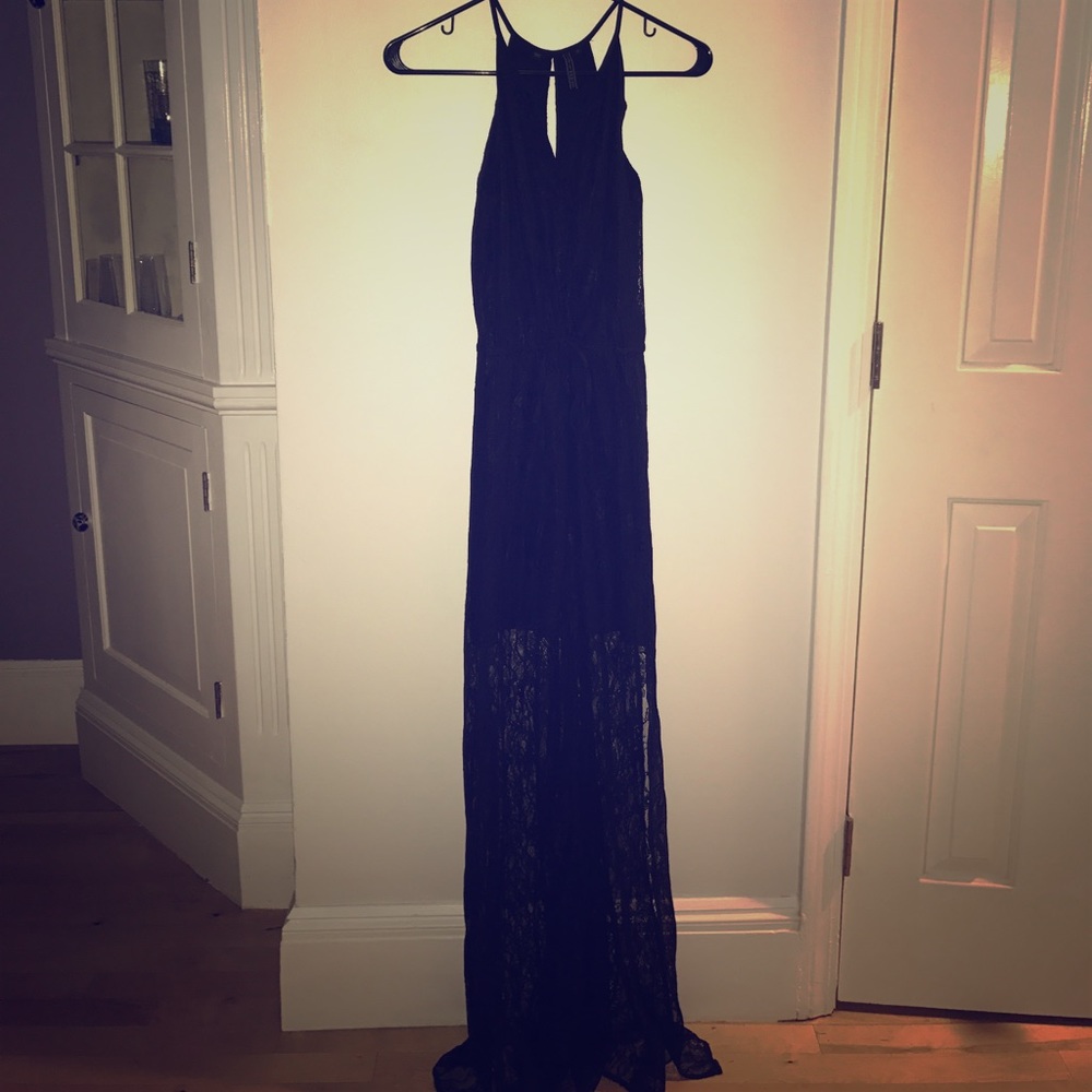 Black Lace Long Dress