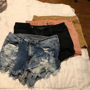 4 pairs of American eagle high rise shorts