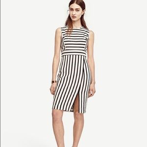 Split Hem Striped Sheath Dress
