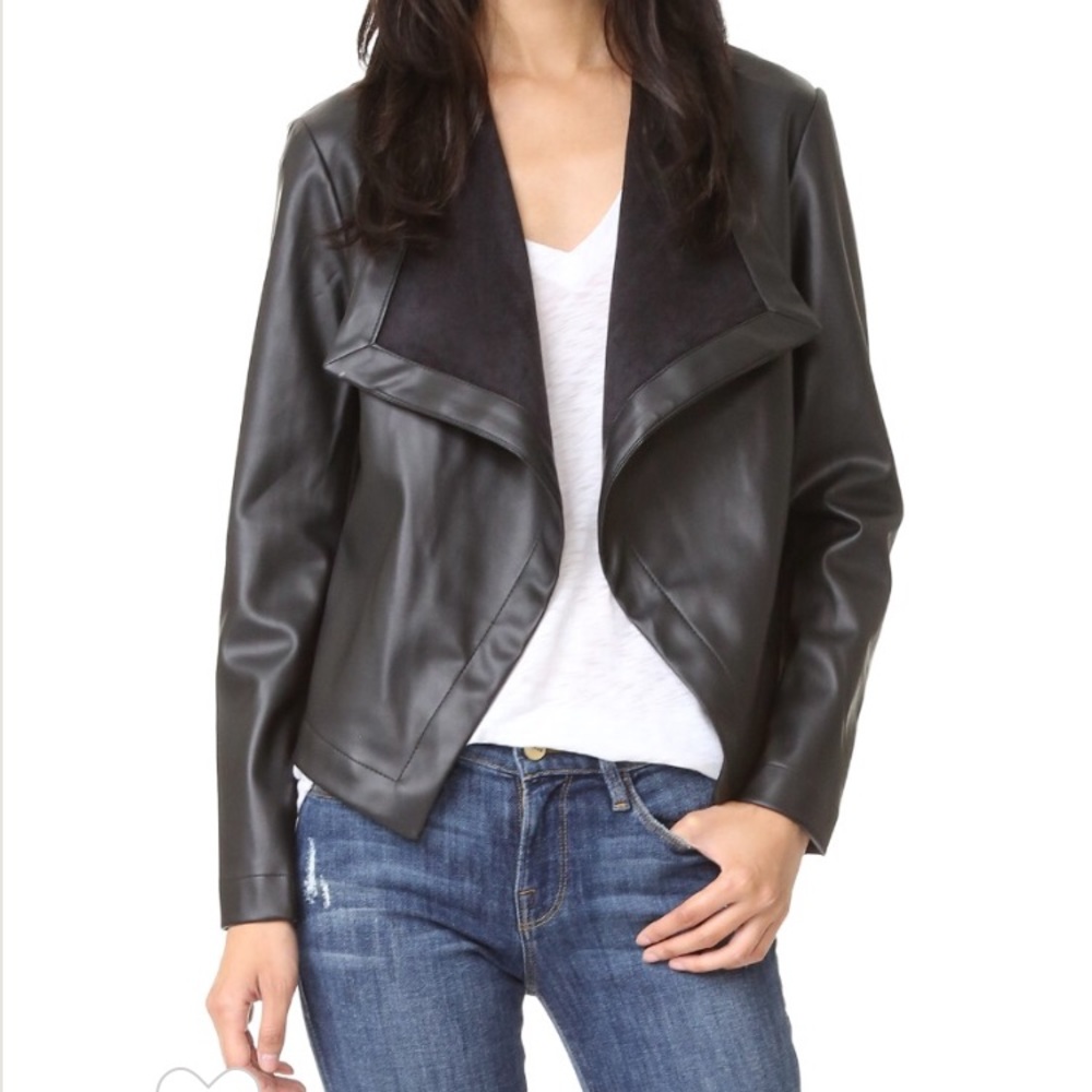 BB Dakota Peppin Vegan Leather Drapey Jacket