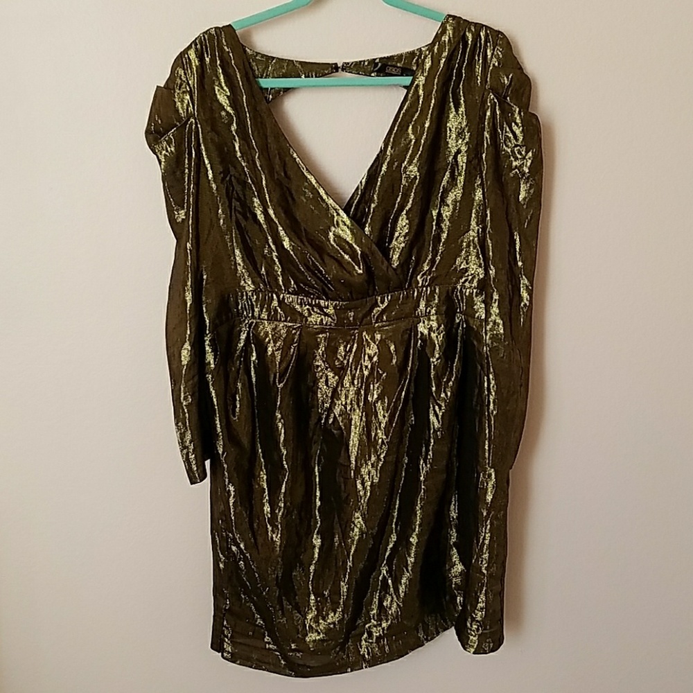 ASOS Gold lamé glitter dress