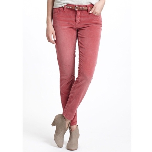 Urban Outfitters Pants - BDG x Urban Pink Velvet / Corduroy Skinny Pants