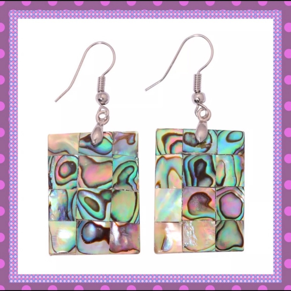 😍Natural Abalone Shell Pierced Earrings😍