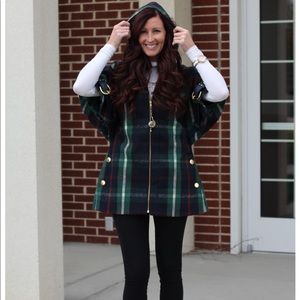 Anthropologie plaid coat