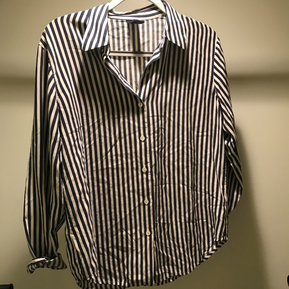 Lands' End Striped Dress Shirt