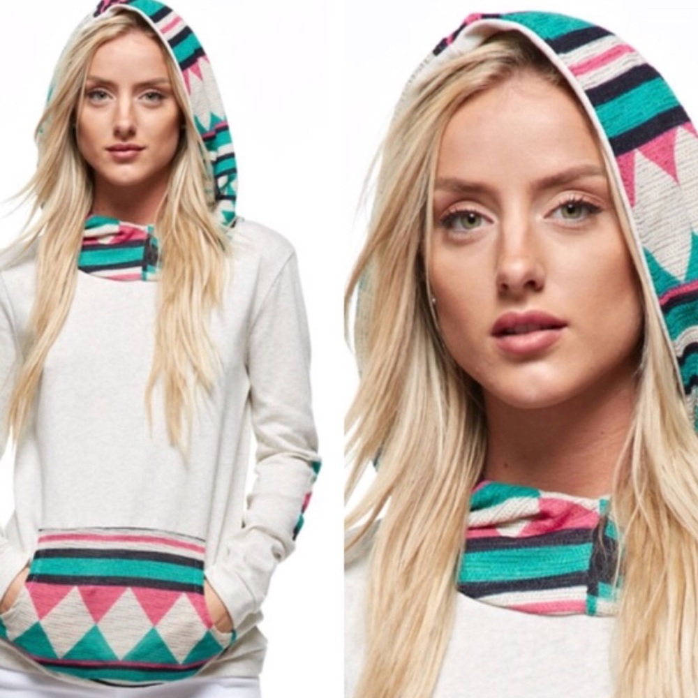 Pretty Aztec Hooded Top