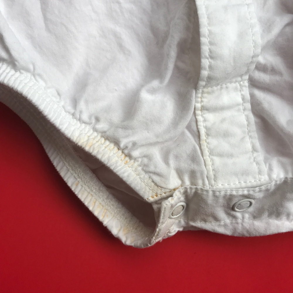 White Dress Shirt Onesie Set - Picture 4 of 8