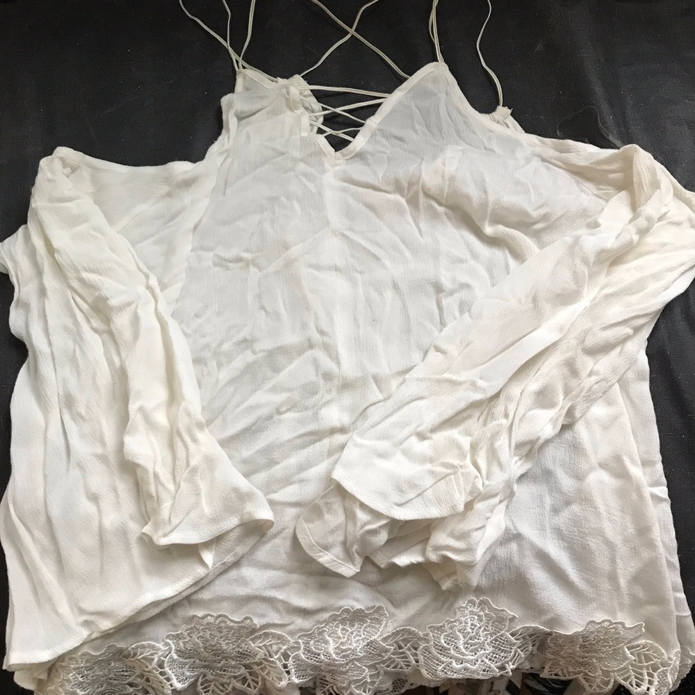 White Off the Shoulder Top