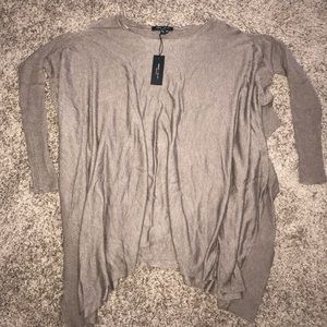 NWT Romeo+Juliet Couture Asymmetrical Tan Sweater