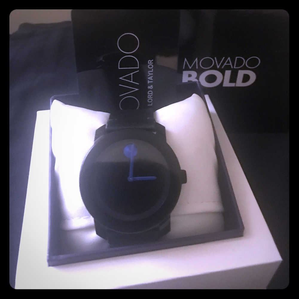 Black Movado Analog watch