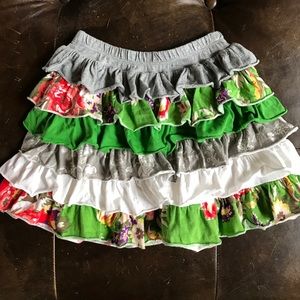 Tangerine (by Nay) ruffled knit skirt, size 6y.